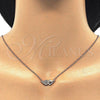 Sterling Silver Pendant Necklace, with White Cubic Zirconia, Polished, Rose Gold Finish, 04.336.0080.1.16