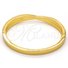 Gold Tone Individual Bangle, with White Crystal, Polished, Golden Finish, 07.252.0014.05.GT (06 MM Thickness, Size 5 - 2.50 Diameter)