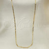 Oro Laminado Basic Necklace, Gold Filled Style Mariner Design, Polished, Golden Finish, 04.99.0010.18