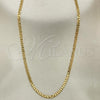 Oro Laminado Basic Necklace, Gold Filled Style Mariner Design, Polished, Golden Finish, 04.32.0007.22