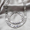 Stainless Steel Necklace and Bracelet, Polished, Steel Finish, 06.63.0305.22