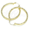 Oro Laminado Medium Hoop, Gold Filled Style Diamond Cutting Finish, Golden Finish, 02.213.0245.1.40