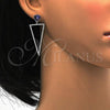 Rhodium Plated Dangle Earring, with White Cubic Zirconia and Tanzanite Swarovski Crystals, Polished, Rhodium Finish, 02.26.0156
