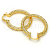 Oro Laminado Medium Hoop, Gold Filled Style Matte Finish, Golden Finish, 02.170.0127.30