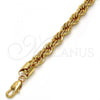 Gold Tone Basic Bracelet, Rope Design, Polished, Golden Finish, 04.242.0044.09GT