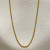 Oro Laminado Basic Necklace, Gold Filled Style Curb Design, Polished, Golden Finish, 5.223.033.20
