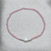 Sterling Silver Fancy Bracelet, Ball Design, with Pink Crystal and White Pearl, Polished, Silver Finish, 03.426.0021.2.07