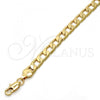 Gold Tone Basic Necklace, Curb Design, Polished, Golden Finish, 04.242.0029.28GT