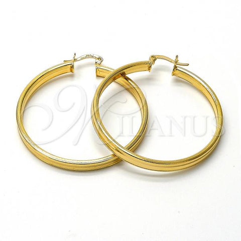 Oro Laminado Medium Hoop, Gold Filled Style Polished, Golden Finish, 5.136.015.45