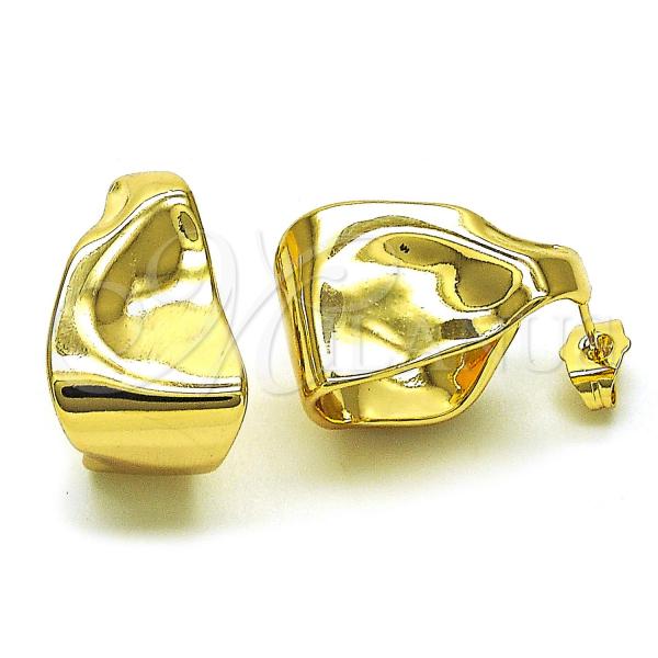 Oro Laminado Stud Earring, Gold Filled Style Polished, Golden Finish, 02.163.0215