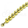 Oro Laminado Fancy Bracelet, Gold Filled Style Ball Design, Polished, Golden Finish, 03.341.0192.08