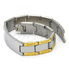 Stainless Steel Solid Bracelet, Polished, Two Tone, 03.114.0219.2.09