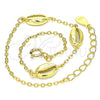 Sterling Silver Fancy Bracelet, Polished, Golden Finish, 03.332.0001.2.07