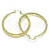 Oro Laminado Large Hoop, Gold Filled Style Hollow Design, Diamond Cutting Finish, Golden Finish, 02.213.0440.50