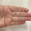 Oro Laminado Basic Necklace, Gold Filled Style Curb Design, Polished, Golden Finish, 5.222.008.16