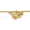 Oro Laminado Pendant Necklace, Gold Filled Style Eagle Design, Polished, Golden Finish, 04.242.0065.30