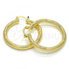 Oro Laminado Medium Hoop, Gold Filled Style Matte Finish, Golden Finish, 02.170.0232.40