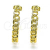 Oro Laminado Medium Hoop, Gold Filled Style Curb Design, Polished, Golden Finish, 02.210.0760.30