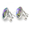 Rhodium Plated Stud Earring, with Paradise Shine Swarovski Crystals, Polished, Rhodium Finish, 02.239.0015.10