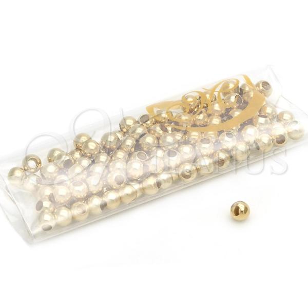 Oro Laminado Bead, Gold Filled Style Ball Design, Polished, Golden Finish, 5.234.028.03.100