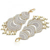 Oro Laminado Chandelier Earring, Gold Filled Style Dolphin Design, Polished, Golden Finish, 02.331.0033