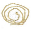 Oro Laminado Basic Necklace, Gold Filled Style Mariner Design, Polished, Golden Finish, 04.213.0133.22