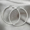 Sterling Silver Large Hoop, Diamond Cutting Finish, Silver Finish, 02.389.0182.50