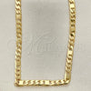 Oro Laminado Basic Necklace, Gold Filled Style Figaro Design, Polished, Golden Finish, 04.319.0004.24