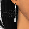Sterling Silver Long Earring, Polished, Rhodium Finish, 02.186.0172.1