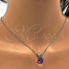 Rhodium Plated Pendant Necklace, with Aurore Boreale Swarovski Crystals and White Micro Pave, Polished, Rhodium Finish, 04.239.0021.1.16