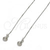 Sterling Silver Threader Earring, Polished, Rhodium Finish, 02.290.0003