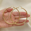 Oro Laminado Extra Large Hoop, Gold Filled Style Polished, Golden Finish, 02.170.0235.80