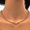 Oro Laminado Basic Necklace, Gold Filled Style Box Design, Polished, Golden Finish, 04.242.0085.30