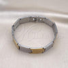 Stainless Steel Solid Bracelet, Polished, Two Tone, 03.114.0310.08