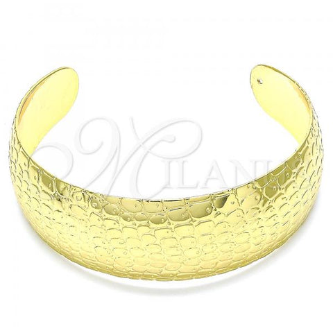 Oro Laminado Individual Bangle, Gold Filled Style Diamond Cutting Finish, Golden Finish, 5.229.012