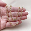 Oro Laminado Basic Necklace, Gold Filled Style Rolo Design, Polished, Golden Finish, 04.213.0352.24