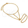 Oro Laminado Fancy Bracelet, Gold Filled Style Rolo Design, Polished, Golden Finish, 03.60.0138.07