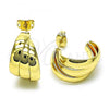 Oro Laminado Small Hoop, Gold Filled Style Chunky Design, Polished, Golden Finish, 02.213.0498.20