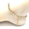 Oro Laminado Fancy Anklet, Gold Filled Style Heart Design, Polished, Golden Finish, 03.145.0014.10