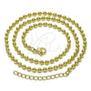Oro Laminado Fancy Necklace, Gold Filled Style Ball Design, Polished, Golden Finish, 04.341.0107.18