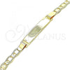 Oro Laminado ID Bracelet, Gold Filled Style Polished, Golden Finish, 03.63.2221.06