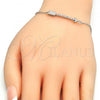 Sterling Silver Fancy Bracelet, with White Micro Pave, Polished, Rhodium Finish, 03.336.0011.07