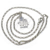 Rhodium Plated Pendant Necklace, Little Girl Design, Polished, Rhodium Finish, 04.106.0001.1.20