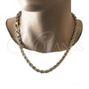 Oro Laminado Basic Necklace, Gold Filled Style Rope Design, Polished, Golden Finish, 04.213.0207.22