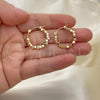 Oro Laminado Small Hoop, Gold Filled Style Polished, Golden Finish, 02.213.0411.20