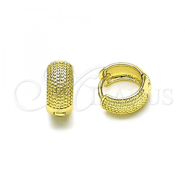 Oro Laminado Huggie Hoop, Gold Filled Style Polished, Golden Finish, 02.213.0479.10