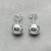 Sterling Silver Stud Earring, Ball Design, Polished, Silver Finish, 02.401.0055.07