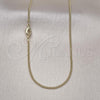 Oro Laminado Basic Necklace, Gold Filled Style Miami Cuban Design, Polished, Golden Finish, 04.213.0256.18