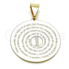 Oro Laminado Religious Pendant, Gold Filled Style Polished, Golden Finish, 05.63.1167