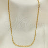 Oro Laminado Basic Necklace, Gold Filled Style Mariner Design, Polished, Golden Finish, 04.58.0012.18